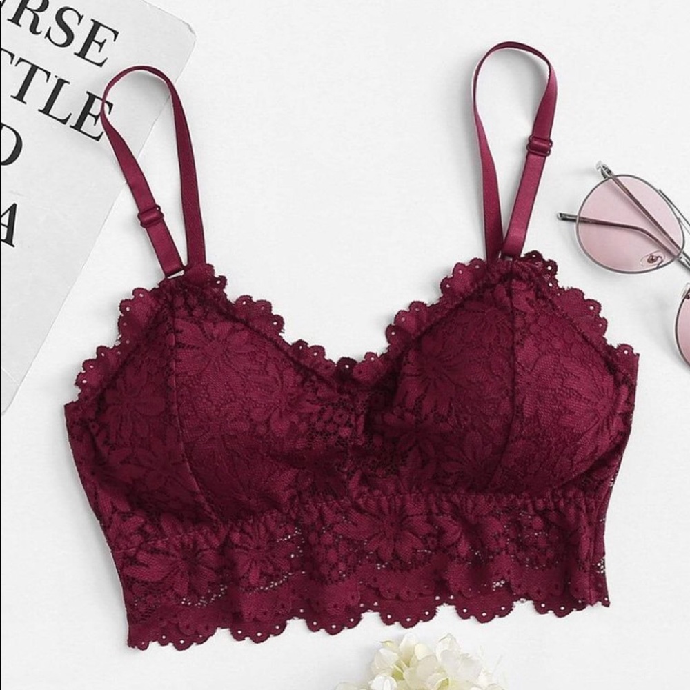 💄burgundy bralette (padded)💄
